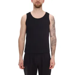 STONES Herren Tank Top Baumwoll-Shirt Basic-Top Rundhals-Top Achsel-Shirt Unterhemd Schwarz - L