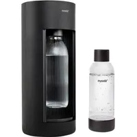 MySoda Glassy Schwarz + Glasflasche + PET-Flasche