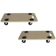 Spetebo Transport Rollbrett im 2er Set - Möbelroller Pflanzenroller Möbel Pflanzen Transporthilfe mit