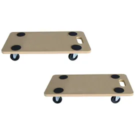 Spetebo Transport Rollbrett im 2er Set - Möbelroller Pflanzenroller Möbel Pflanzen Transporthilfe mit