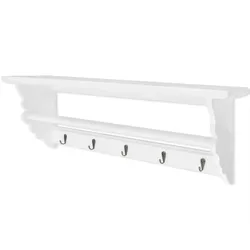 vidaXL Garderobe MDF Weiß Barocker Stil