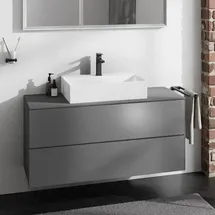 Hansgrohe Waschtischunterschrank 2 Auszüge 118 x 55 x 55 cm Schiefergrau Matt