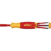 Wiha Magazinbithalter 41234 6-tlg.Schlitz/PZD/(+/- SL/PZD) VDE isol.im Polybeutel