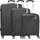 Kingston Koffer-Set 3-tlg. schwarz/lila