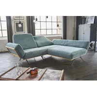 KAWOLA Sofa Stoff petrol Reca­mi­e­re links o. rechts NINO Re­ca­mi­e­re rechts - Petrol