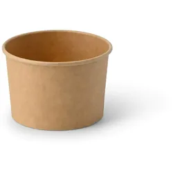 BIOZOYG 50 Stück Eisbecher Pappe 200 ml braun - umweltfreundlich, recycelbar, plastikfrei - Joghurtbecher, Papierbecher