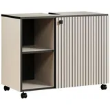 trendteam Waschbeckenunterschrank, Hellgrau, Holzwerkstoff, 80x64x42 cm, Badezimmer, Badezimmerschränke, Waschbeckenunterschränke