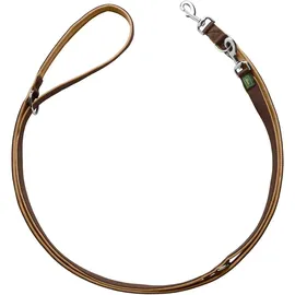 Hunter Neopren Führleine braun/karamell - Sparpaket: Leash Neopren + Collar Vario Basic Alu-Strong
