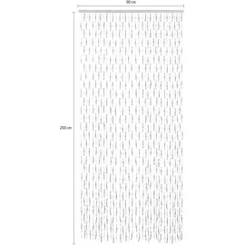 Locker Türvorhang KNOTS (1 St), Hakenaufhängung, halbtransparent braun