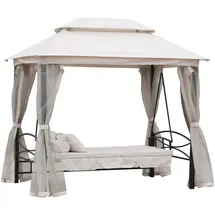 Outsunny Hollywoodschaukel Beige 3-Sitzer