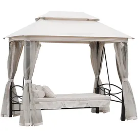 Outsunny Hollywoodschaukel Beige 3-Sitzer