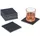 Relaxdays Schiefer Untersetzer 8er Set, eckige Getränkeuntersetzer, HxB: 10 x 10 cm, Schieferplatte Gläser, anthrazit
