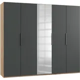 MID.YOU Drehtürenschrank Level 36A 250 x 195 x 55 cm Grau