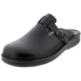 Berkemann Max Plus Herren Leder Hausschuh mehr Volumen, verstellbarem Riemen und Wechselfußbett für das Plus an Komfort Clog Herrenhausschuh Pantoffel geeignet für Einlagen
