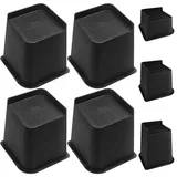 Duscdesp 4 Stück 15.2cm Möbelerhöhung, L-Form Betterhöhung Tischerhöhung Robuste Schwerlast Tischbein Verlängerung Möbel Erhöhung Möbelfüße für Schreibtisch Sofa Tisch Couch Stuhlbein Bett Füße