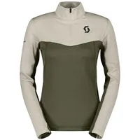 Scott Defined Light Fleece Mit Halbem Reißverschluss - Dust White / Douglas Green - XL