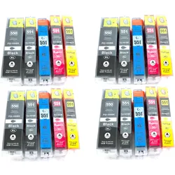 20x Tintenpatronen kompatibel f. Canon Pixma iP-7250 ersetzt Canon PGI-550 und CLI-551 Tintenpatronen