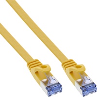 InLine Patch-Kabel flach, U/FTP, Cat.6A, gelb, 1m