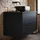 Badplaats Waschbeckenunterschrank Mali 2 Schubladen 80 x 49 x 46 cm Schwarz Matt