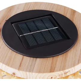GLOBO Solarleuchte Bambus H 56,5 cm 1er Set braun