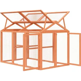 vidaXL Freilaufgehege 141 x 94 x 104 cm Braun