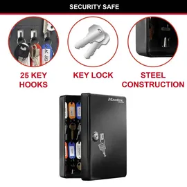 Master Lock Schlüsselkasten KB-25ML inkl. 25 Schlüsselanhänger Schwarz