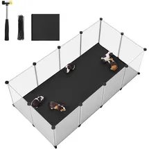 Songmics Kleintiergehege mit Bodenplatten 143 x 73 x 46 cm,