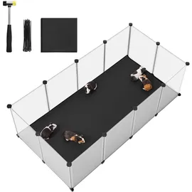 Songmics Kleintiergehege mit Bodenplatten 143 x 73 x 46 cm,