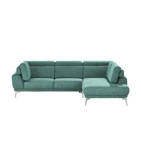 Sofa.de Ecksofa Sona ¦ türkis/petrol ¦ Maße (cm): B: 273 H: 83 T: 207