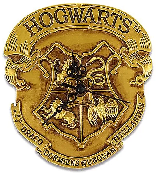 CLOSE UP Harry Potter Wanduhr Wappen Hogwarts