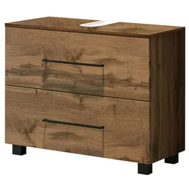 Held Waschbeckenunterschrank Luzern 1 Schublade 70 x 54 x 35 cm Braun