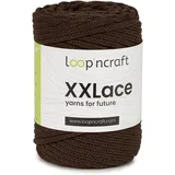 Loopncraft Makramee Garn Dunkel Braun, 4mm - 65m - 250g, Kettengarn, XXLace Garn, Recycling Garn