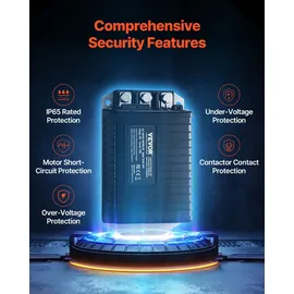 Vevor Geschwindigkeitsregler Golfwagen, 48 V 250 A, Ersatz für Club Car Golfwagen 2000–2008, Schutzart IP65, Gehäuse aus Alu ABS, kompatibel mit Modellen 1510A-5251