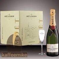 6 Flaschen + 6 Gläser Moet & Chandon Brut Imperial 0,75l Champagner Geschenkbox