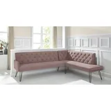 exxpo - sofa fashion Eckbank Doppio, Frei im Raum stellbar pink Sitzbänke, 31879349-0 B/H/T: 197 cm x 90 cm, x 255 cm