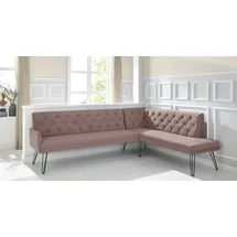 exxpo - sofa fashion Eckbank Doppio, Frei im Raum stellbar pink Sitzbänke, 31879349-0 B/H/T: 197 cm x 90 cm, x 255 cm