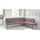 exxpo - sofa fashion Eckbank Doppio, Frei im Raum stellbar pink Sitzbänke, 31879349-0 B/H/T: 197 cm x 90 cm, x 255 cm