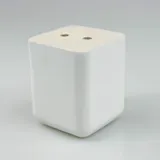 Vershy 4X Möbelfüße Sofafuß Tischfuß Möbelfuß Schrankfuß Holzbeine gerade eckig Buche/Eiche (6 x 5 x 5 cm (HxBxT), Weiß)