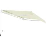Jet-Line | Gelenkarm Markise | Maße 3x2.5m | Sunconnect beige | UV Schutz | Gelenkarmmarkise | Terrasse Balkon | mit Handkurbel und Volant inklusive