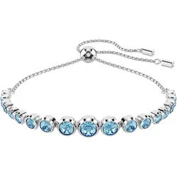 Armband SWAROVSKI "Schmuck Geschenk Imber Tennis Armkette 5705450 5705451 5718204 5719282", blau (metallfarben, blau, blau), Armbänder, Damen, Metall, mit Swarovski Kristall