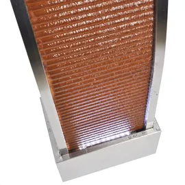 könige hausdeko gmbh Köhko® Wasserwand Segel-Form aus Cortenstahl Höhe 110 cm mit LED-Beleuchtung Terrassenbrunnen Zimmerbrunnen Venezuela 32004