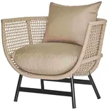 JAN KURTZ Loungesessel Suka aus Aluminium, taupe