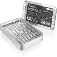 Vaily Alu Grillpfanne Tropfschale Auffangschale 20er Pack