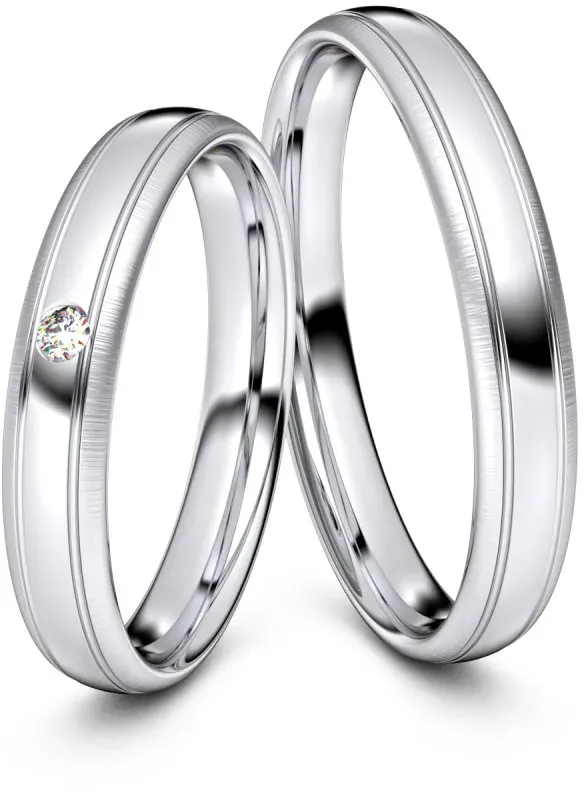 Partnerringe / Freundschaftsringe Herne 925er Silber - 7948
