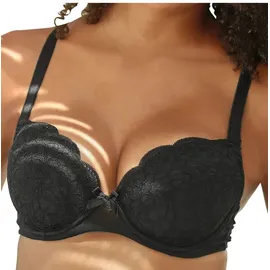 PETITE FLEUR Balconette-BH Damen weiß+schwarz Gr.85A