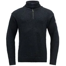 Devold of Norway Nansen Wool Zip Neck Pullover Dunkelblau Melange M