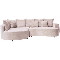 Carryhome Ecksofa, Beige, Textil, 3-Sitzer, Füllung: Schaumstoff, Ottomane links, L-Form, 307x194 cm, Stoffauswahl, seitenverkehrt erhältlich, Schlafen auf Sitzhöhe, Wohnzimmer, Sofas & Couches, Wohnlandschaften, Ecksofas