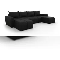 Couchgarnitur Sofa Sofagarnitur Paula U mit Schlaffunktion Wohnlandschaft