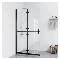 vidaXL Duschwand 120 x 190 cm schwarz