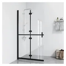 vidaXL Duschwand 120 x 190 cm schwarz